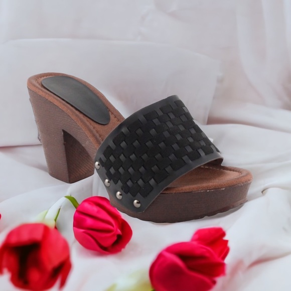 Nature Breeze Bright White Casual Skip On Heeled Mule Platform Women’s Shoe - Picture 3 of 4